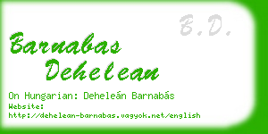 barnabas dehelean business card